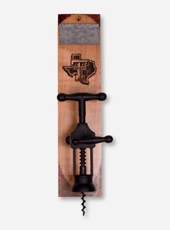 Texas Tech Red Raiders Lone Star Pride Wood Wall Mount Corkscrew