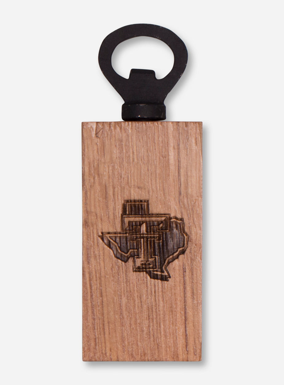Texas Tech Red Raiders Lone Star Pride Wood Block Mini Bottle Opener
