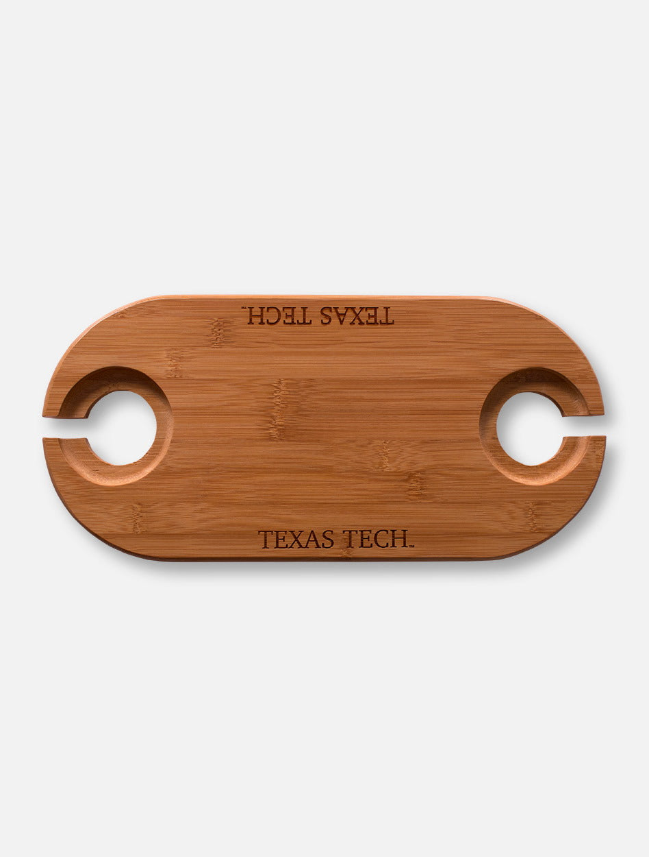 Texas Tech Red Raiders Laser Etched Bamboo Wine Serving Tray
