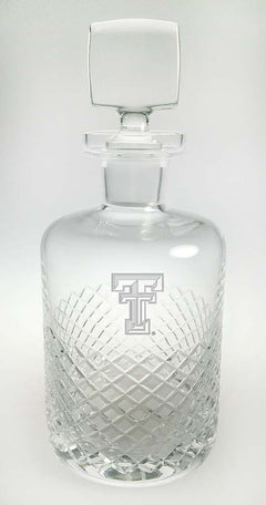 Texas Tech Red Raiders Etched Double T "Diamond" Whiskey Decanter