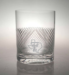 Texas Tech Red Raiders Etched Pride Logo "Bourbon Street" Double Old Fashion Glassware