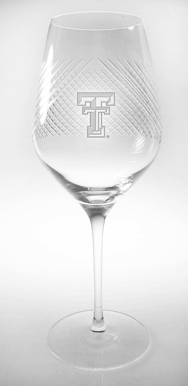 Texas Tech Red Raiders Etched Double T "Bourbon Street" Bordeaux