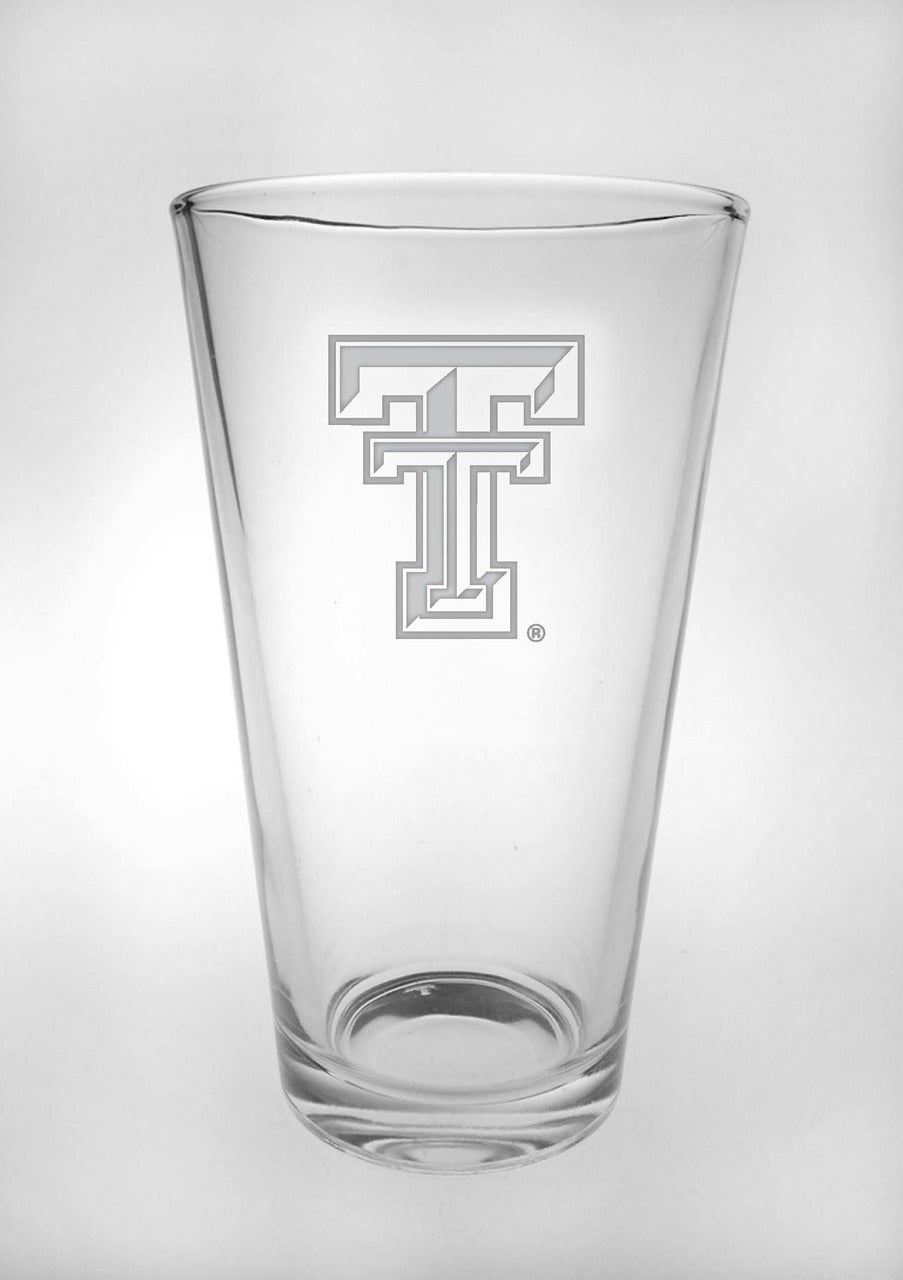 Texas Tech Red Raiders Etched Double T Pint Glass