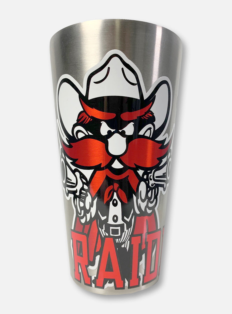Texas Tech Red Raiders Raider Red Double Walled 16 Oz Metal Pint Glass