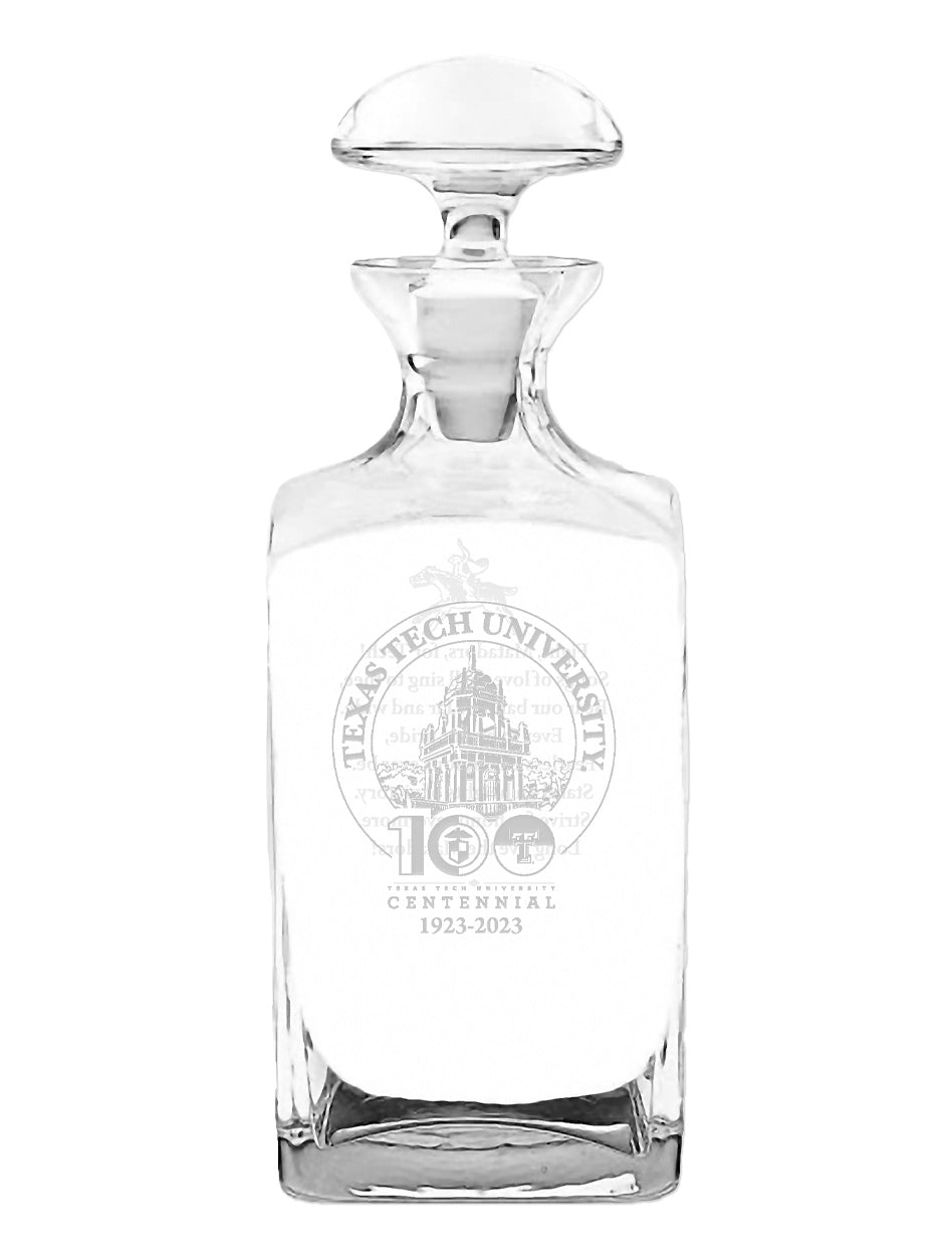 Texas Tech "100th Anniversary" Crystal Decanter