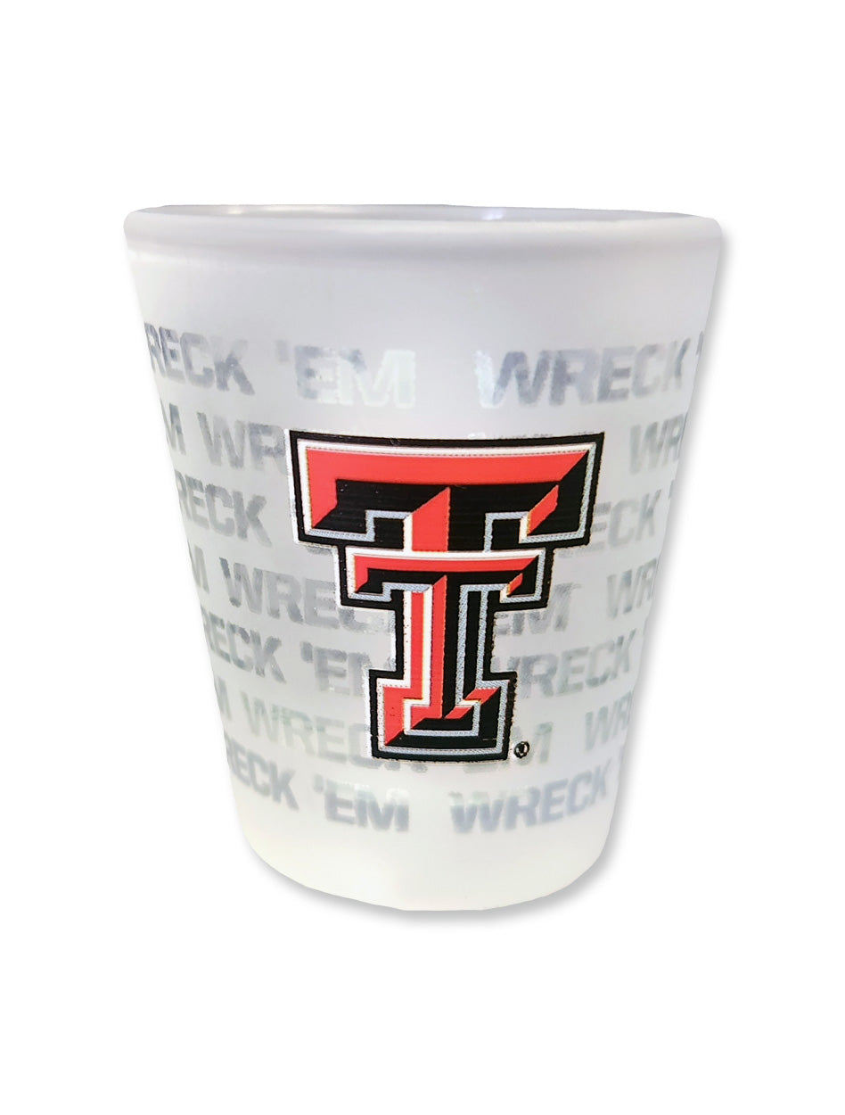 Texas Tech Frosted "Wreck'em Raider Red" Shot Glass