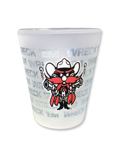 Texas Tech Frosted "Wreck'em Raider Red" Shot Glass