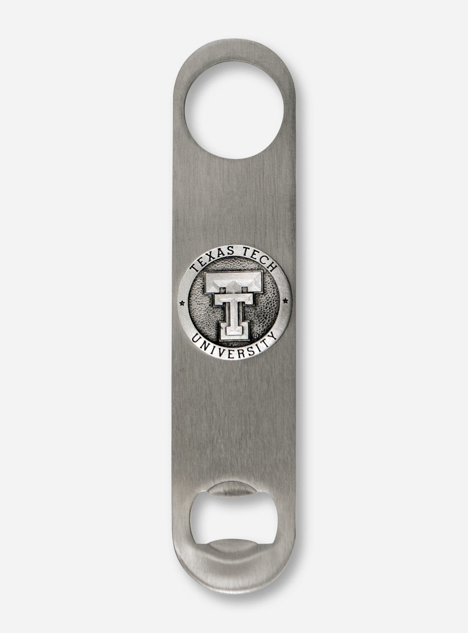 Heritage Pewter Texas Tech Double T Emblem on Pewter Bottle Opener