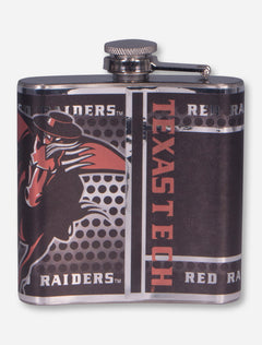 Texas Tech Black Metallic Graphics Wrap Flask