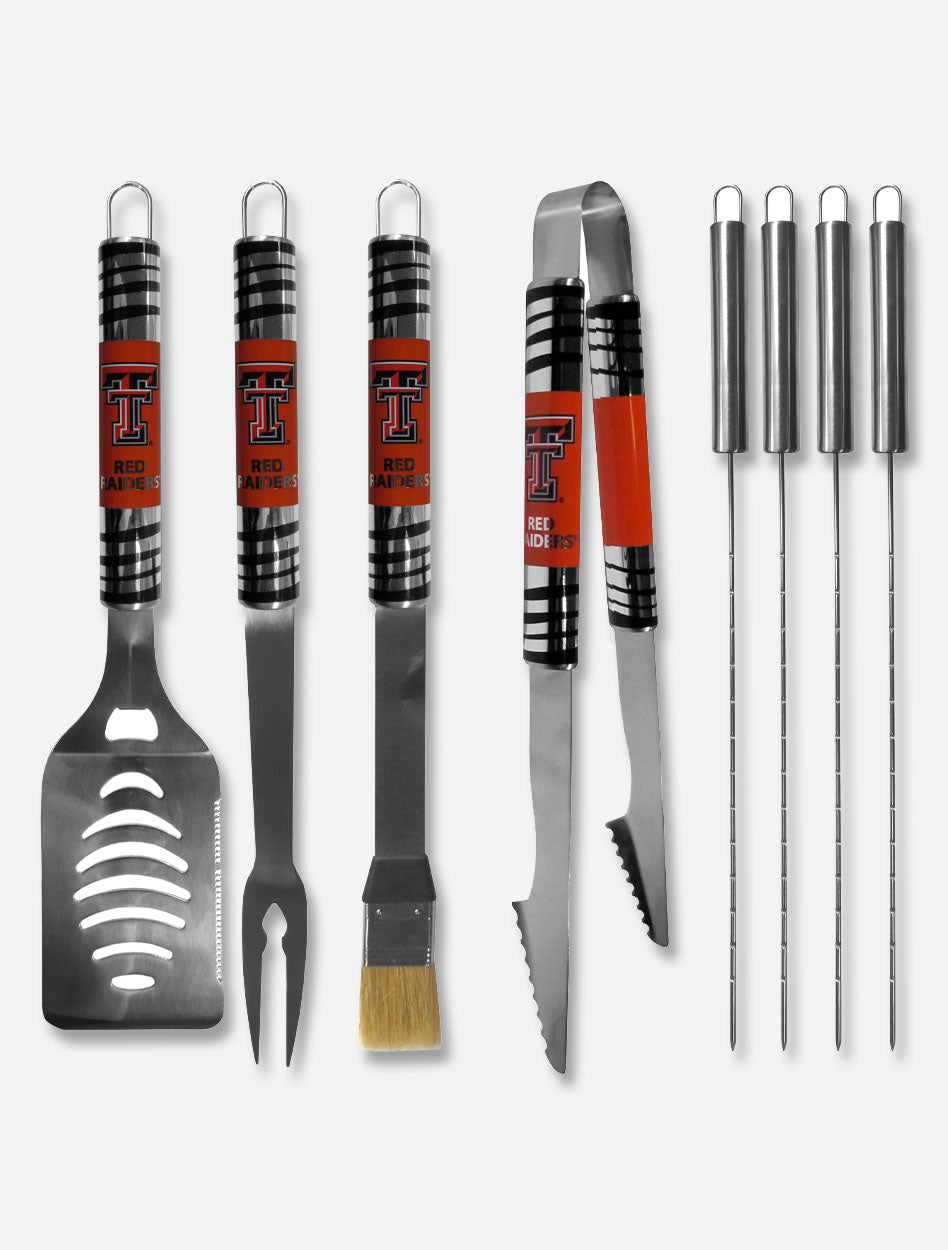 Set of BBQ Tools in Metal Carrying Case - Texas Tech