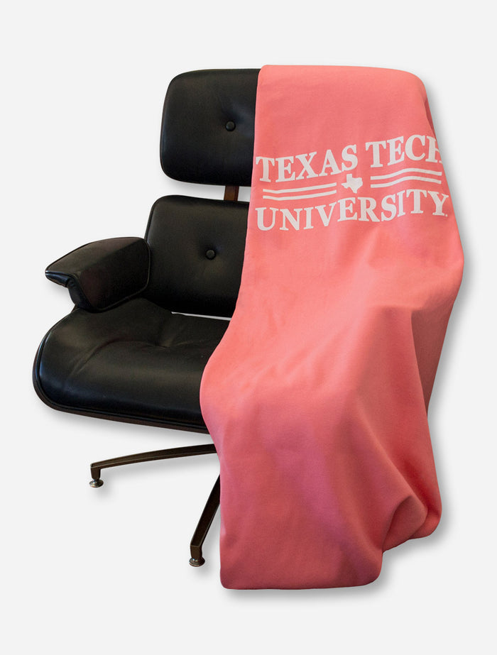 Texas Tech Red Raiders Bar None White Text Sweatshirt Blanket