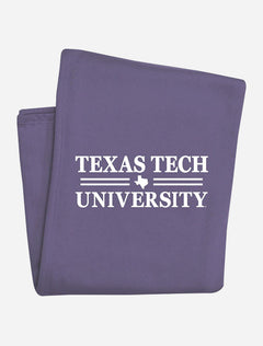 Texas Tech Red Raiders Bar None White Text Sweatshirt Blanket