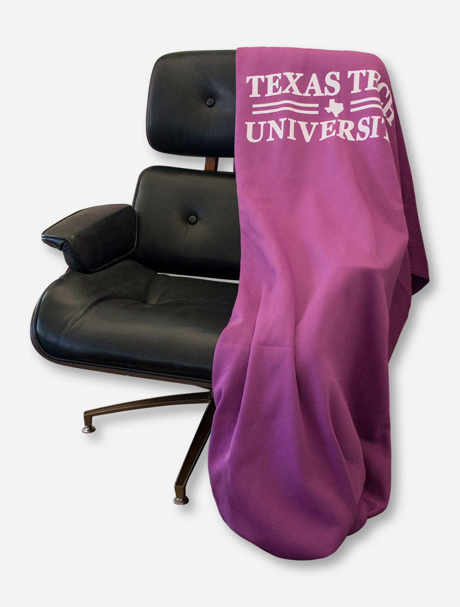 Texas Tech Red Raiders Bar None White Text Sweatshirt Blanket