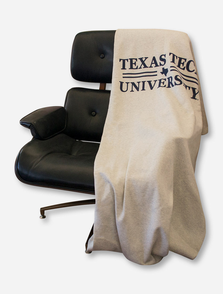 Texas Tech Red Raiders Bar None Navy Text Sweatshirt Blanket