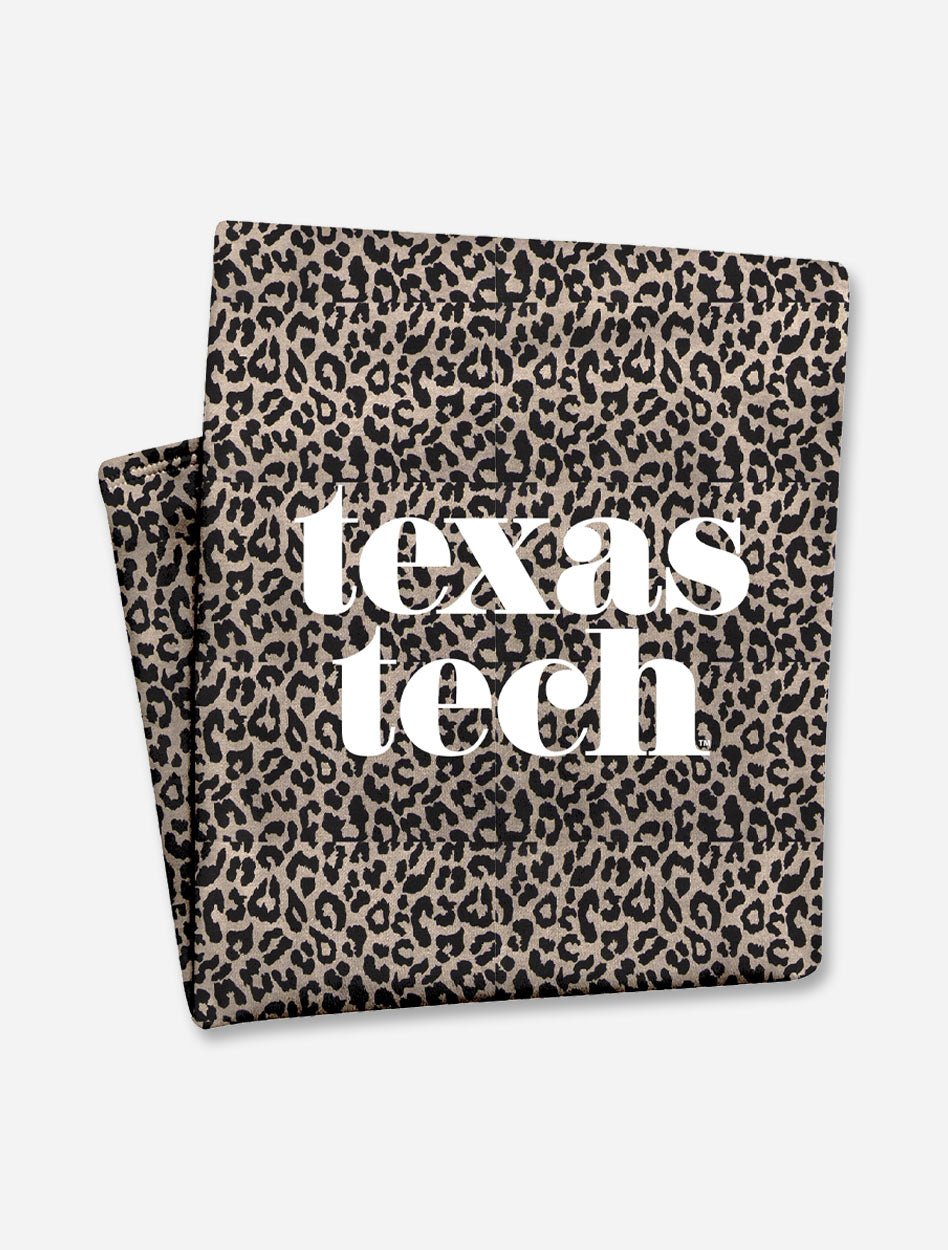 Texas Tech Red Raiders "Pristine" on Leopard Sweatshirt Blanket