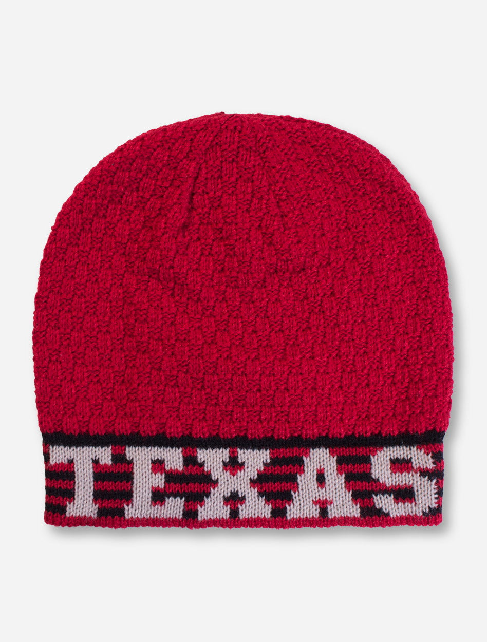 The Game Texas Tech Red Checkerboard Knit Beanie