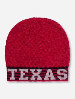 The Game Texas Tech Red Checkerboard Knit Beanie