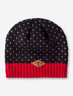 The Game Texas Tech Establish Patch on Black and Red Beanie