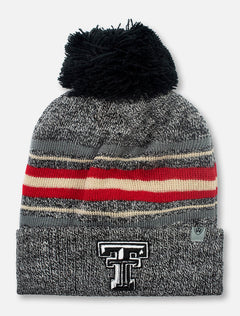 Top of the World Texas Tech Red Raiders Black and White Double T "Sockhop" Knit Beanie
