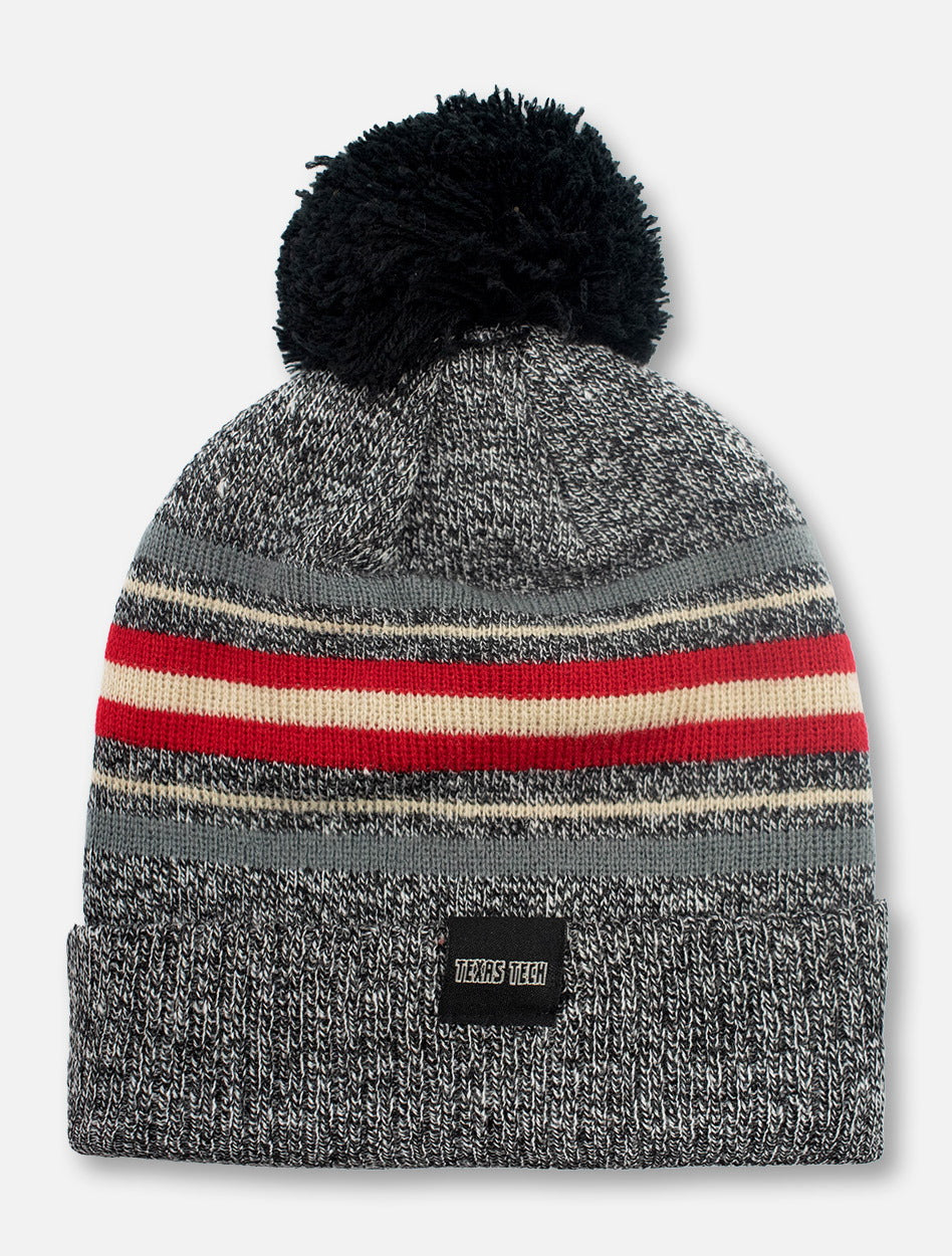 Top of the World Texas Tech Red Raiders Black and White Double T "Sockhop" Knit Beanie