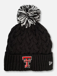 New Era Texas Tech Red Raiders Glitter Plush Pom Pom Beanie