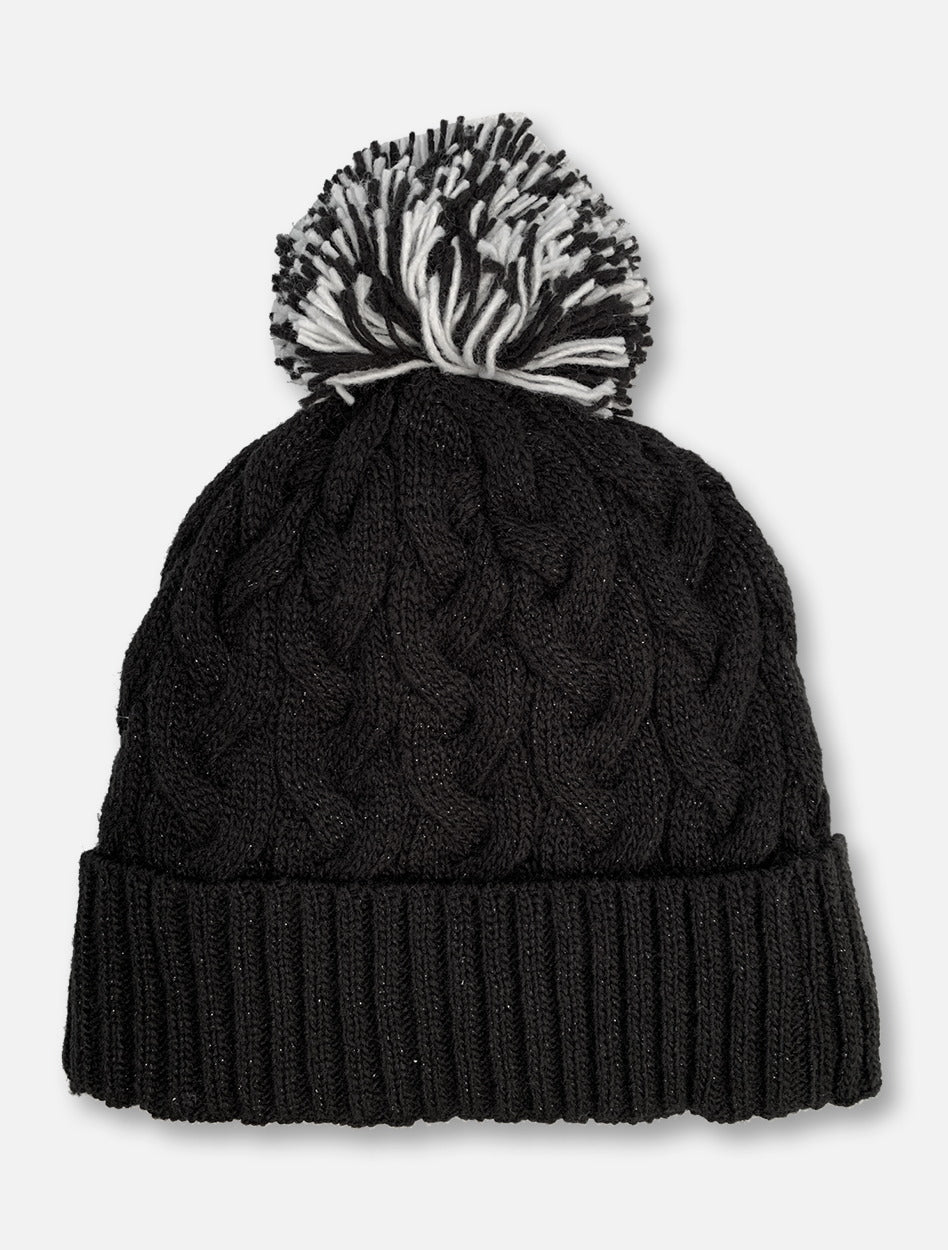 New Era Texas Tech Red Raiders Glitter Plush Pom Pom Beanie