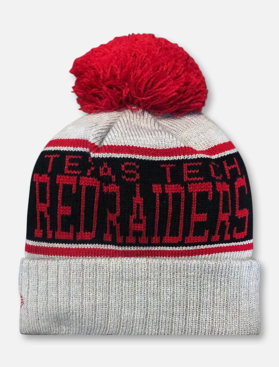 New Era Texas Tech Red Raiders Pom Pom Cuff Beanie