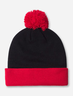 47 Brand Texas Tech Double T Pom-Pom Black and Red Beanie