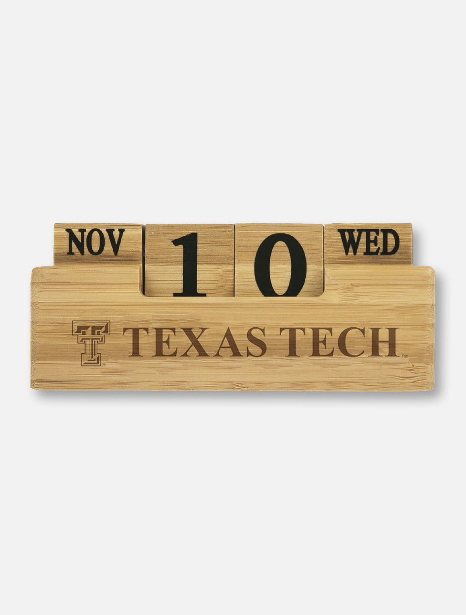 Texas Tech Double T Bamboo Perpetual Calender