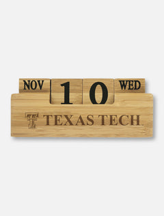 Texas Tech Double T Bamboo Perpetual Calender