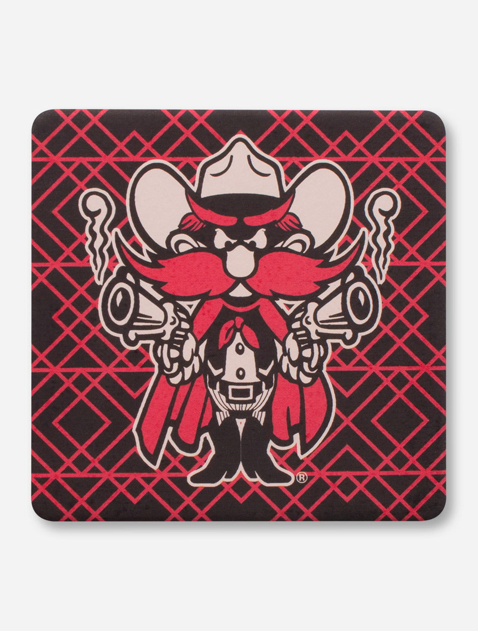 Texas Tech Red Raiders Geometric Raider Red Coaster