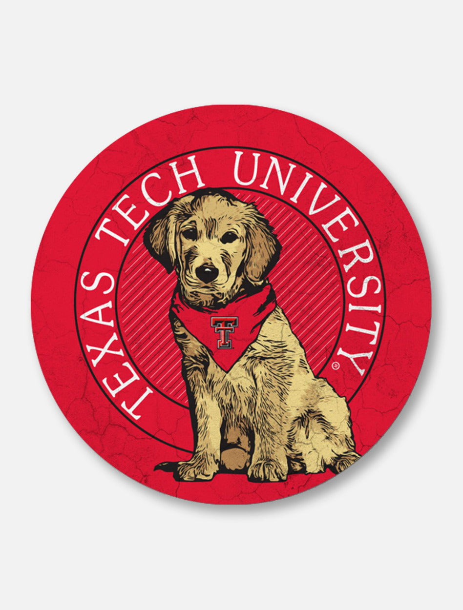 Texas Tech Red Raiders Double T "Rally Dog" Coaster