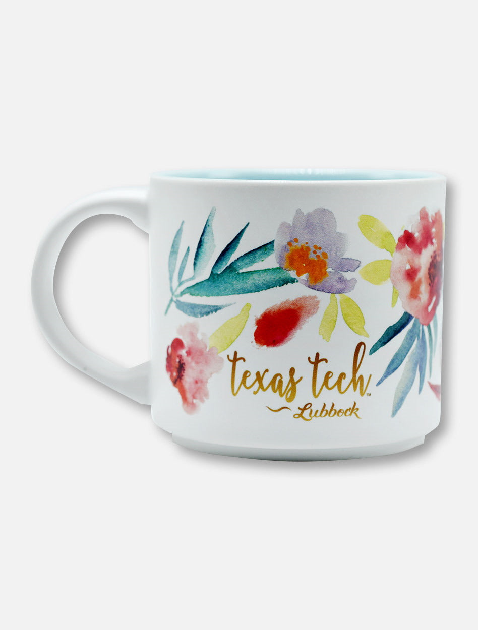 Texas Tech Red Raiders Floral Watercolor Matte Coffee Mug