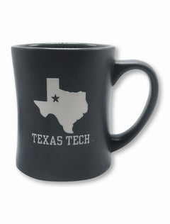 Texas Tech Red Raiders Etched State Silhouette Matte Coffee Mug