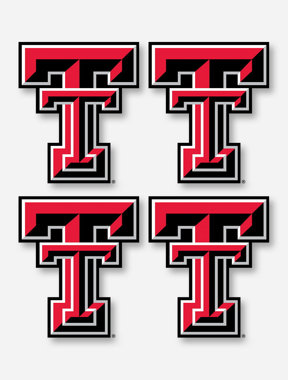 Texas Tech Four Pack Double Ts Decal