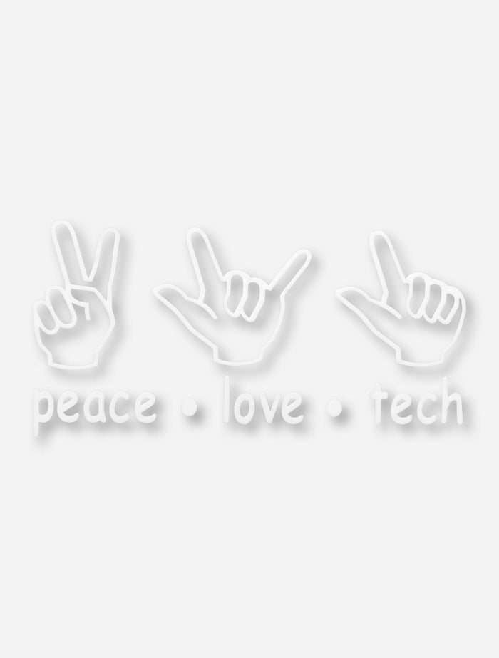 Peace. Love. Tech. Decal