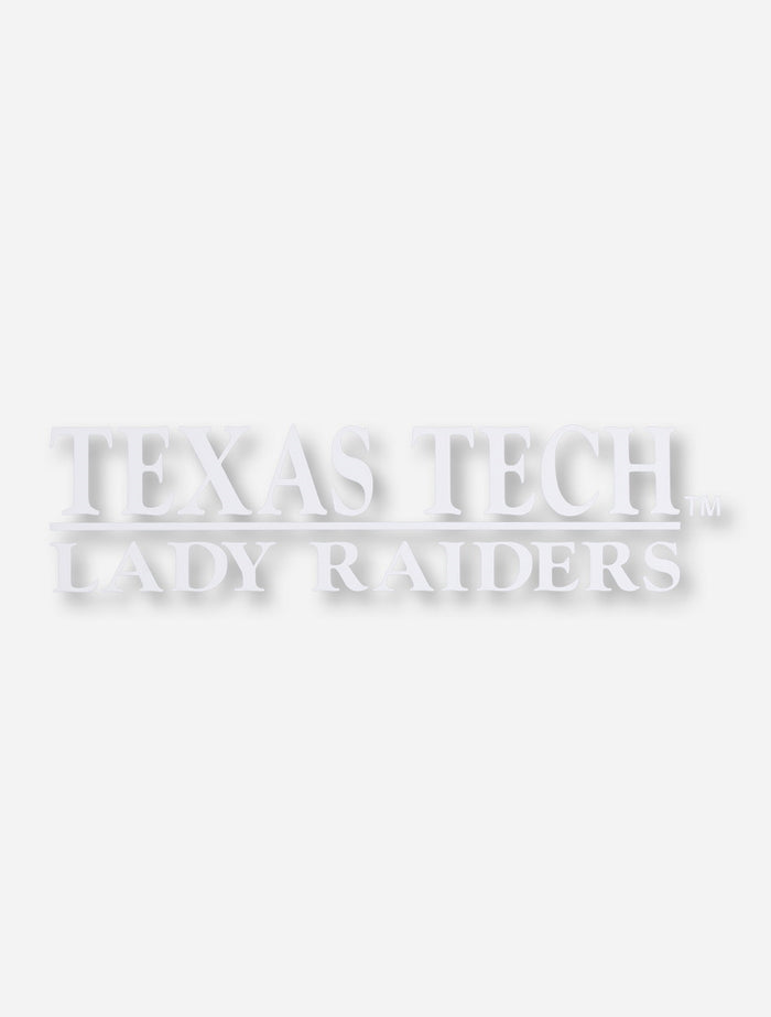 Texas Tech Lady Raiders White Decal