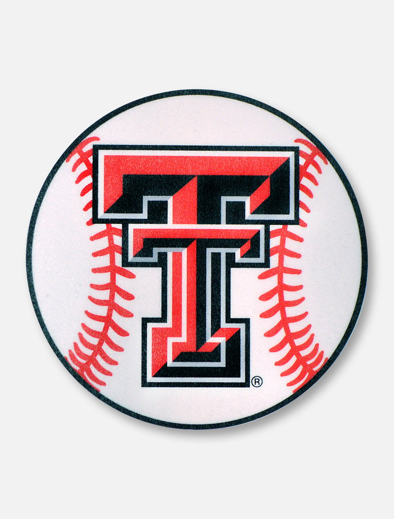  Texas Tech Red Raiders 4-Inch Round Baseball Vinyl