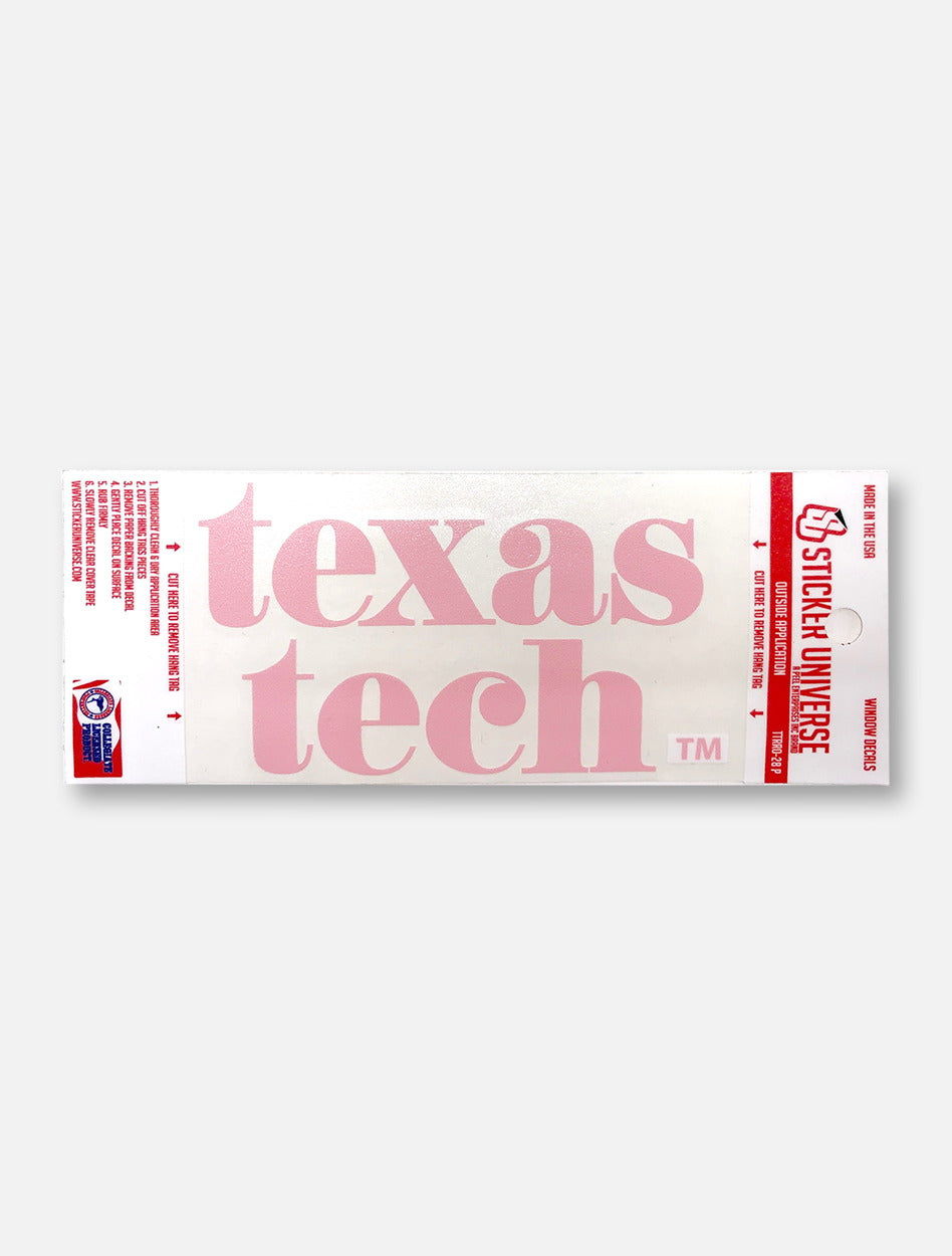 Texas Tech Red Raiders Pristine Window Decal