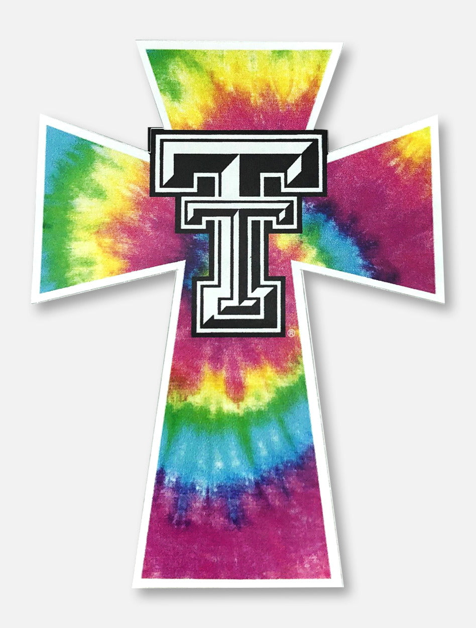 Texas Tech Red Raiders Tie Dye Cross Decal
