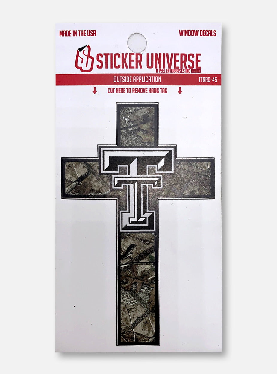 Texas Tech Red Raiders Camo Cross Decal