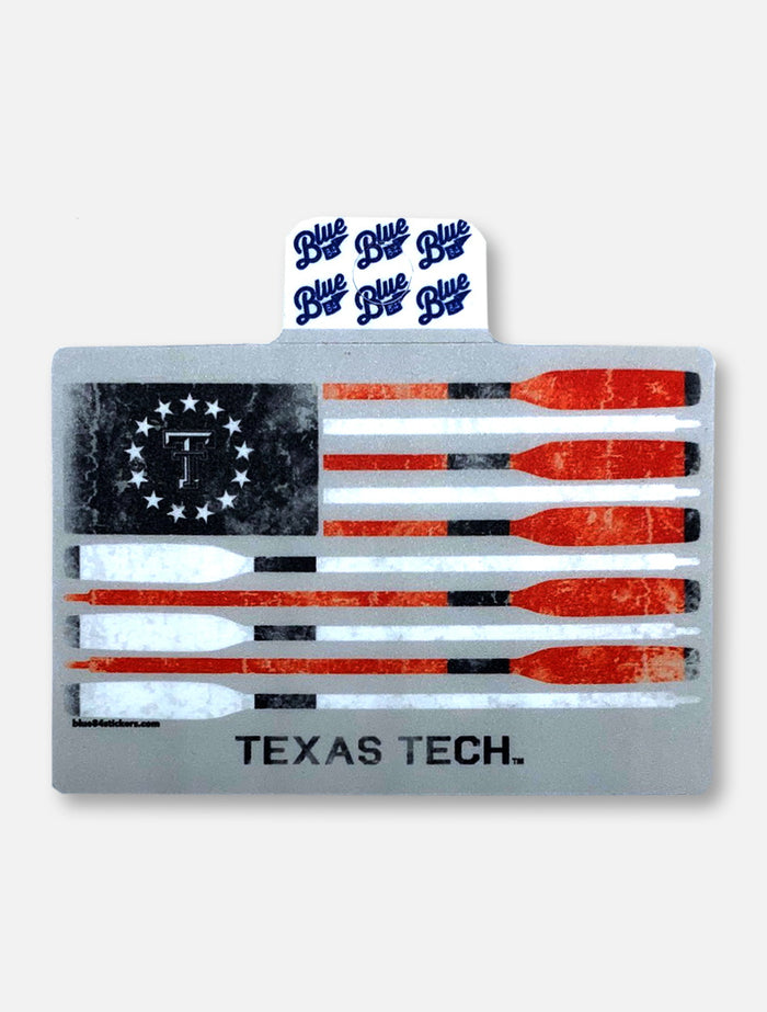 Texas Tech Red Raiders Black and White Double T "Skimmed" Decal