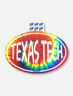 Texas Tech Red Raiders "Tie Dye Oval" Decal