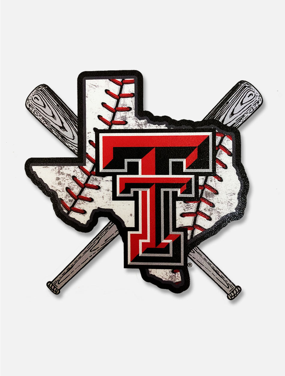 Texas Tech Red Raiders Double T Baseball Pride Crossbat Decal
