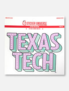Texas Tech Red Raiders "Stacked Pastel Hearts" Decal