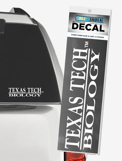 Texas Tech Biology White Decal