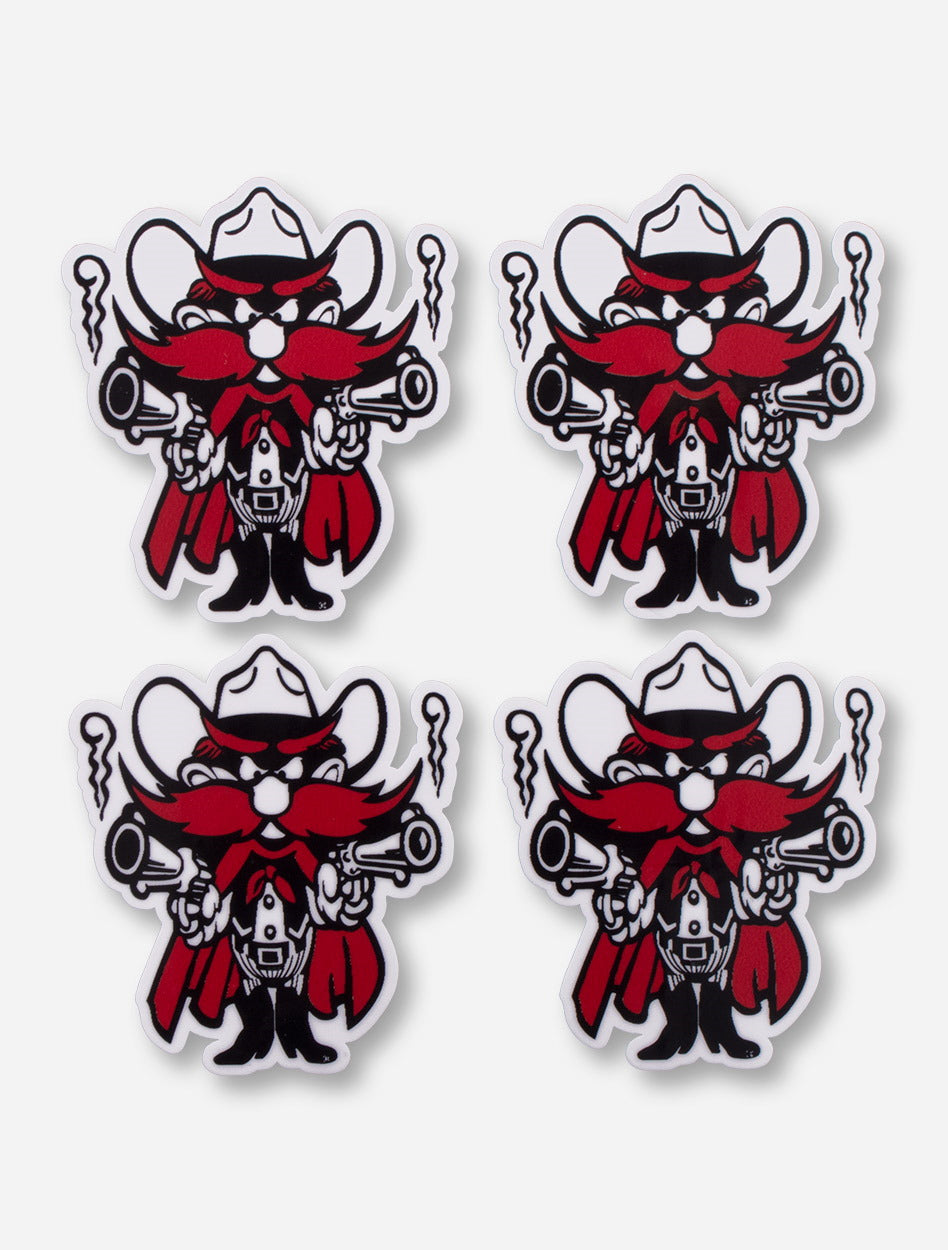 Red Raider Sticker Texas Tech Four Pack Raider Red Decal – Red Raider Outfitter