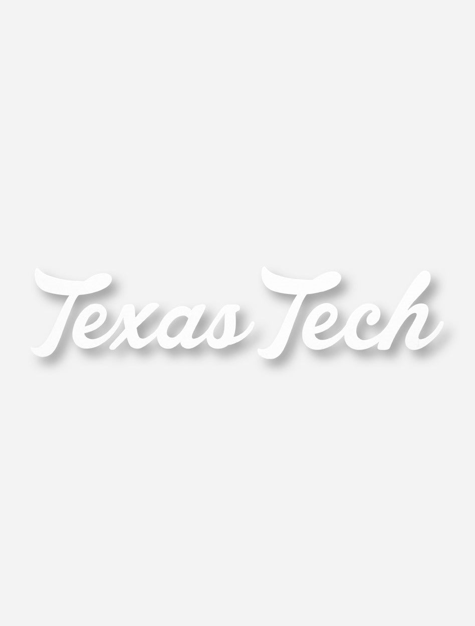 Texas Tech White Script Decal