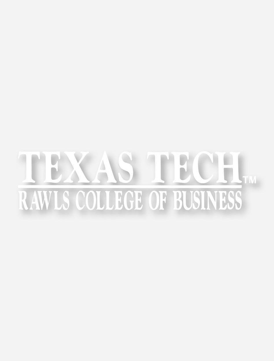Texas Tech Rawls College of Business White Decal