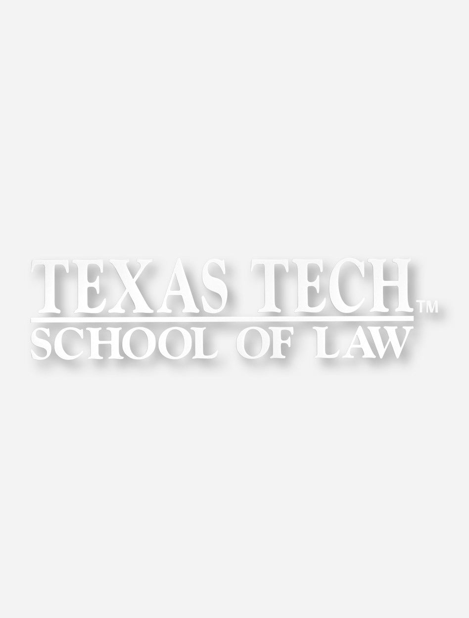 Texas Tech School of Law White Decal